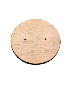Lesena ploščica za uhane - krog